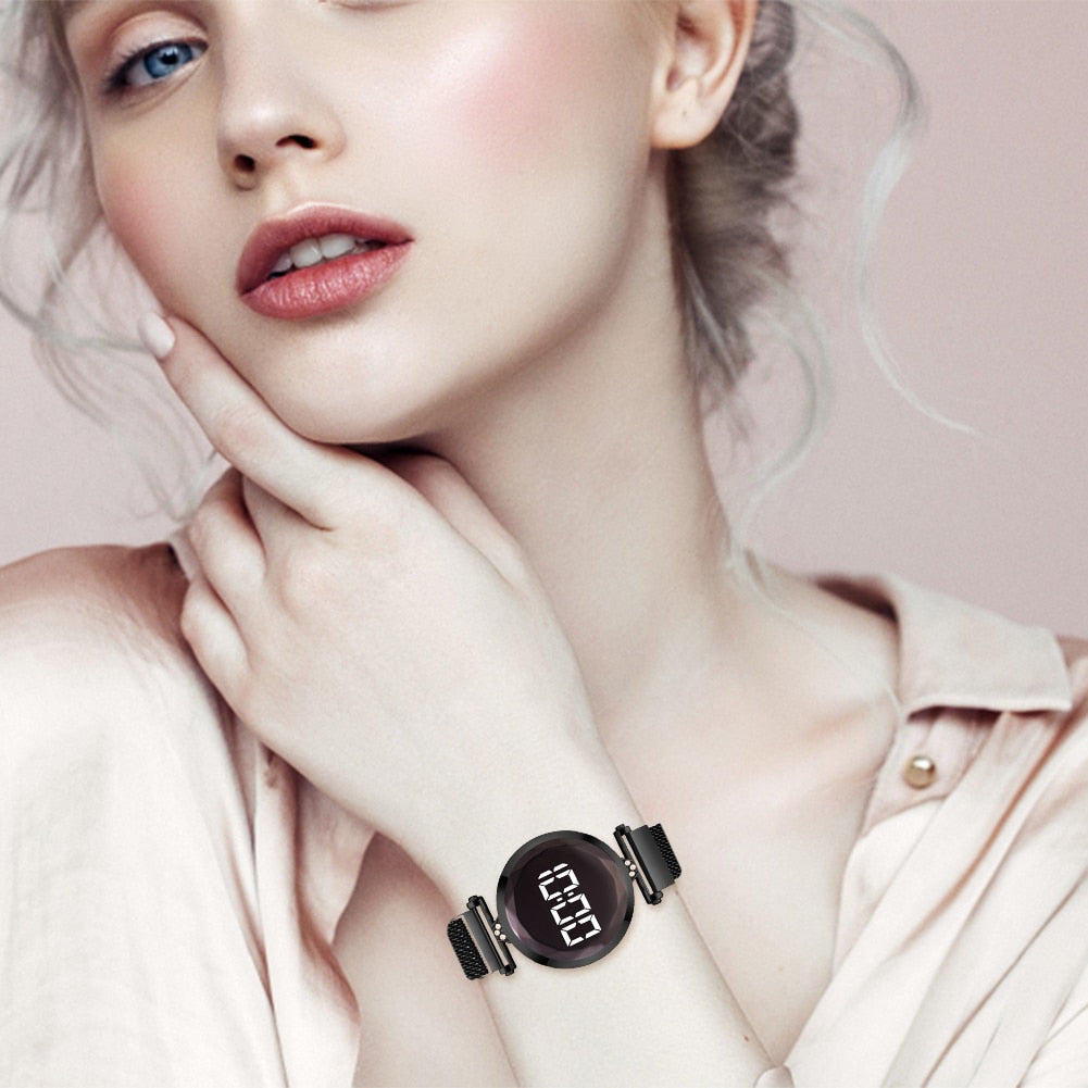 Sleek Pink Digital Watch