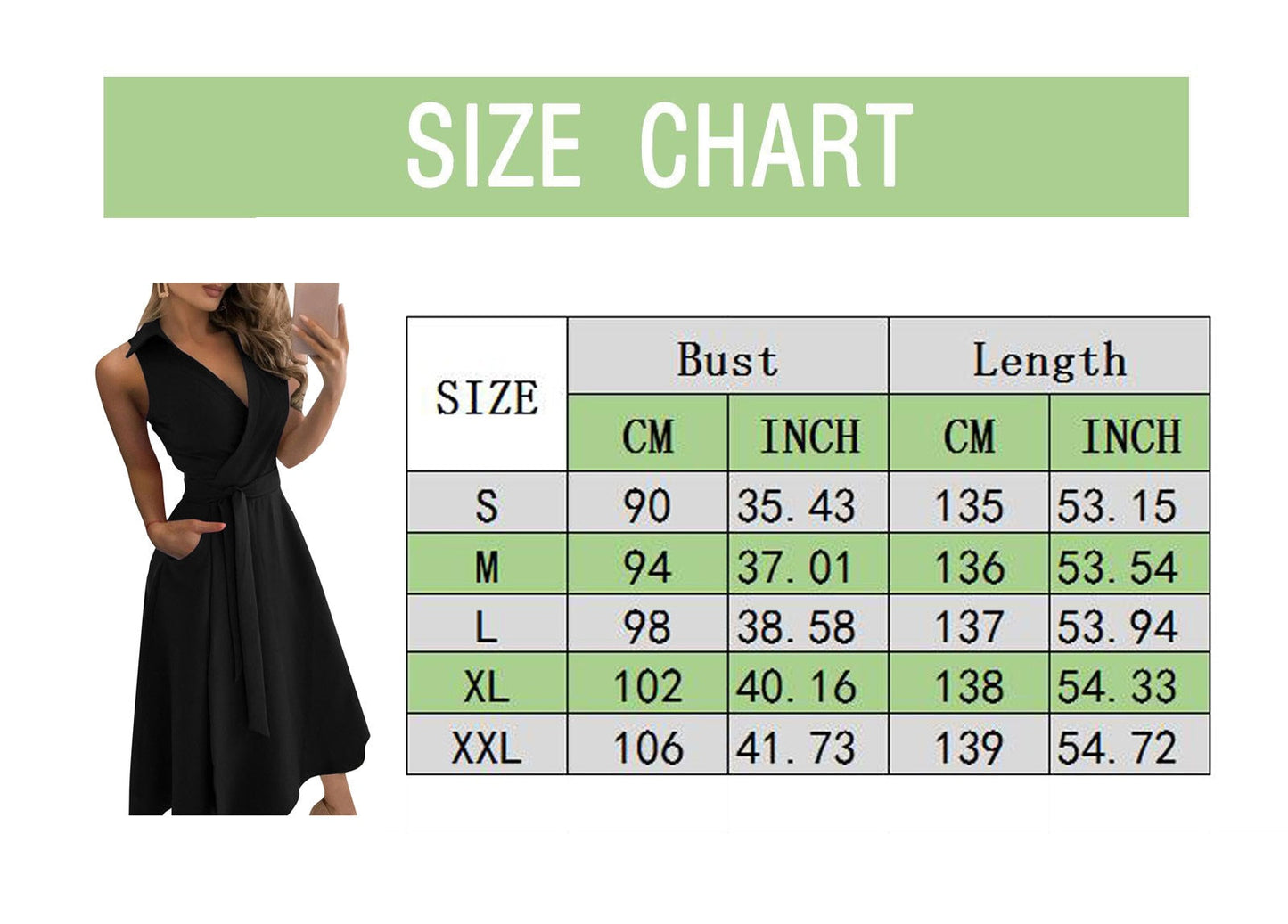 Sleeveless Collared Wrap Midi Dress