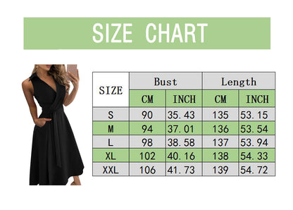 Sleeveless Collared Wrap Midi Dress