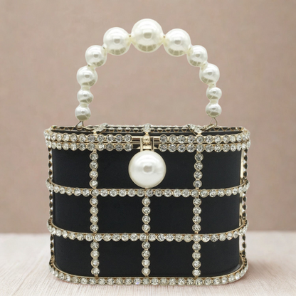 Statement Pearl Handle Clutch