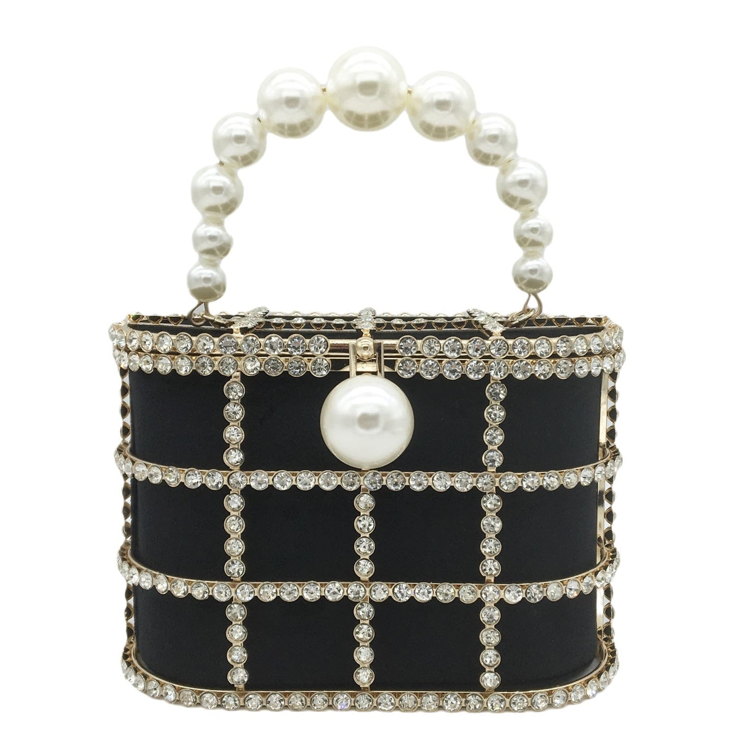 Statement Pearl Handle Clutch