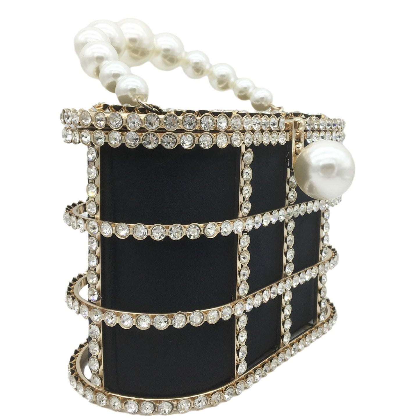 Statement Pearl Handle Clutch