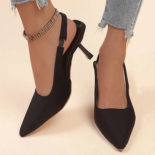 Chic Pointed Slingback Heels