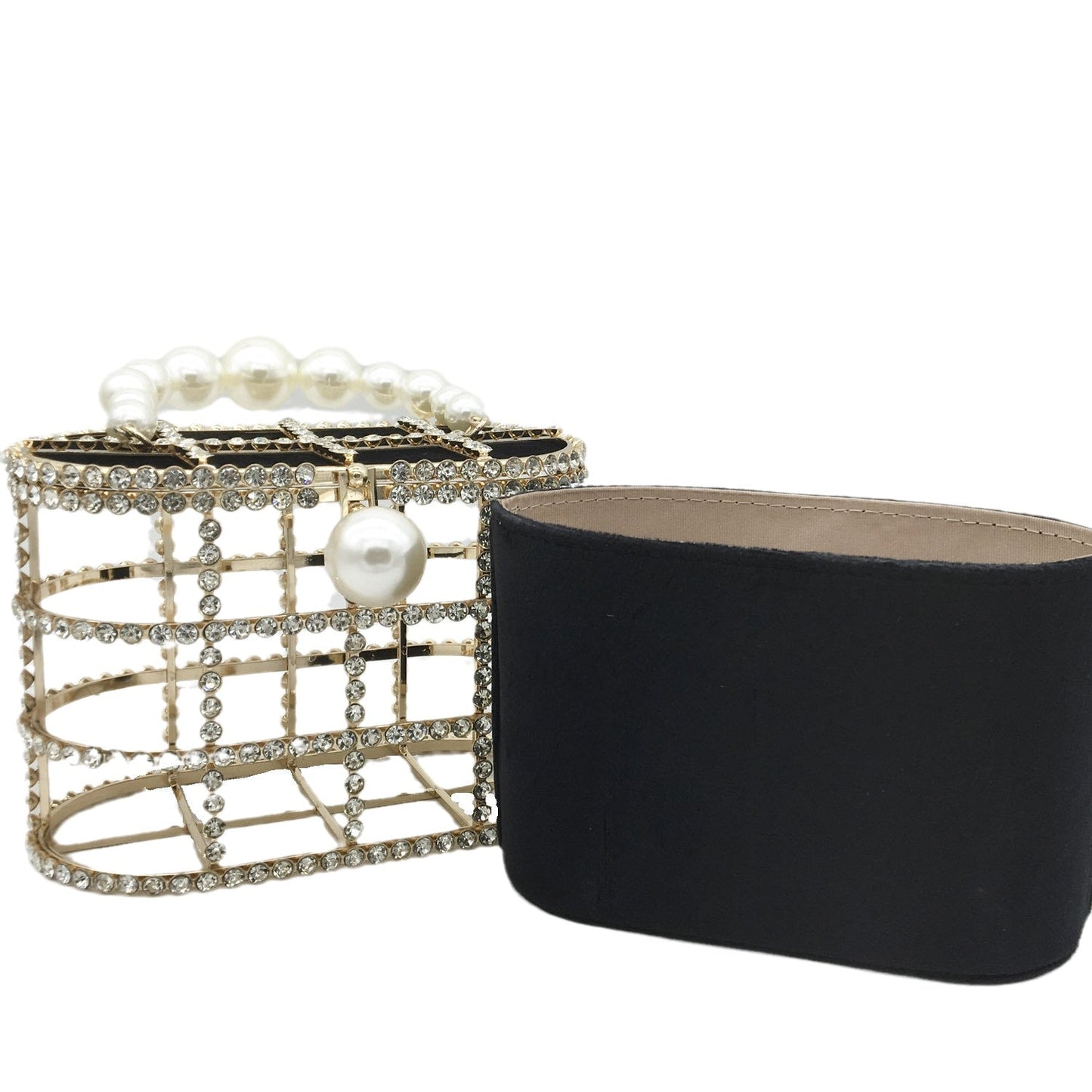 Statement Pearl Handle Clutch