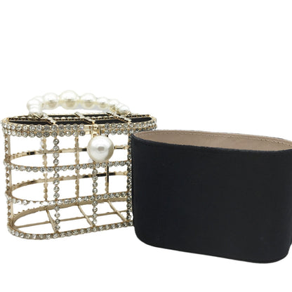 Statement Pearl Handle Clutch