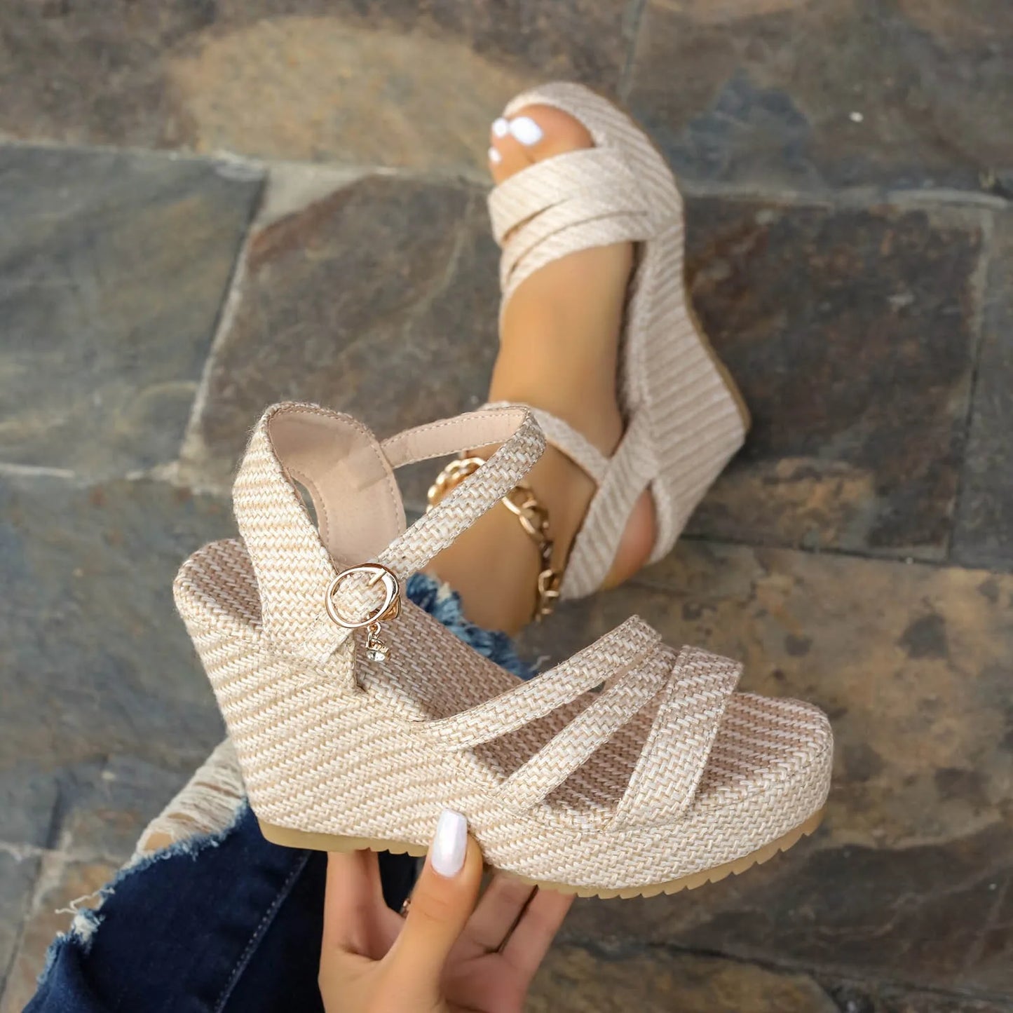 Sahara Weave Wedges