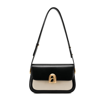 Structured Leather Shoulder Bag